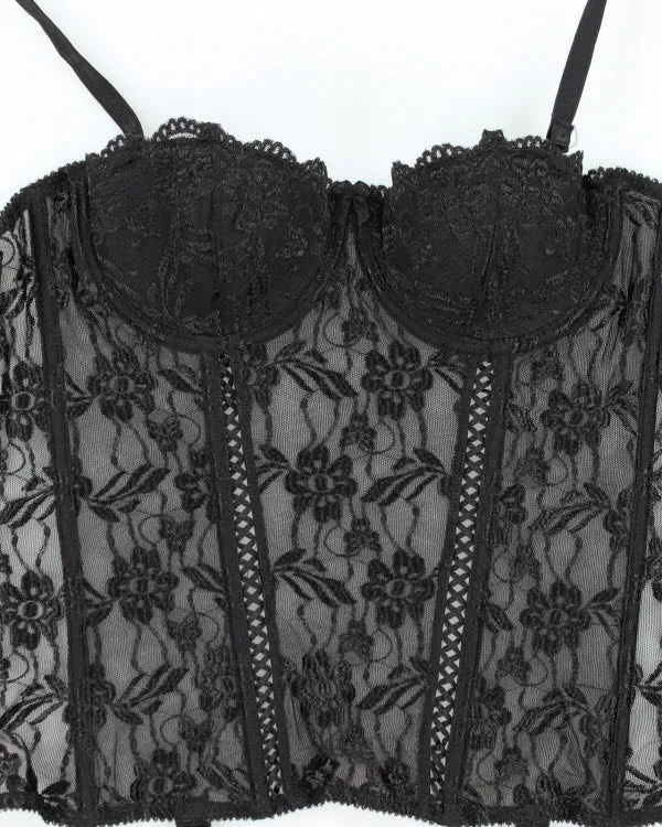 Deadstock La Vie En Rose Lace Corset - M sold by Rokit product image thumbnail 4