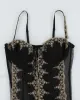 Y2k 00s La Vie En Rose Embroidered Corset - L sold by Rokit