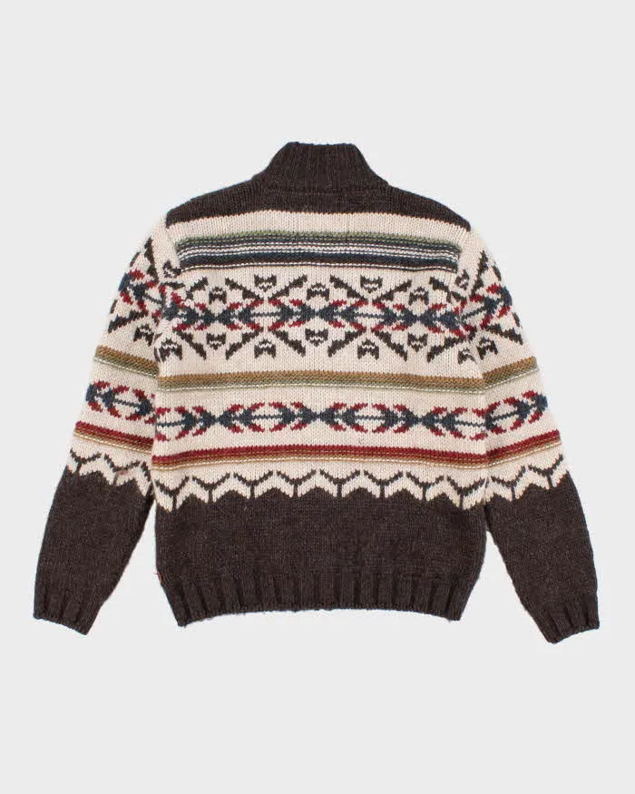 Wool Blend Chunky Zip Up Knit - L sold by Rokit product image thumbnail 2