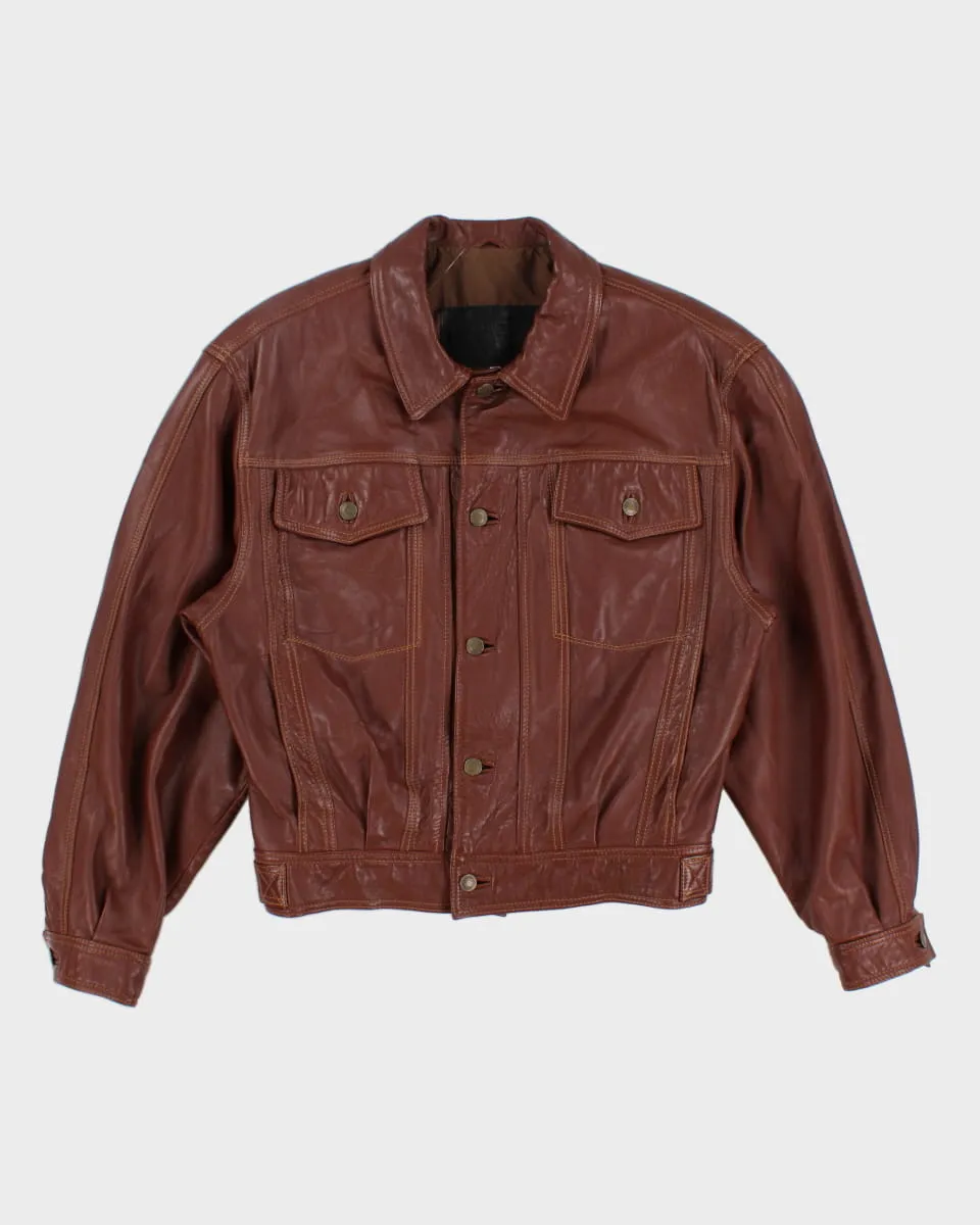 90's「GIANNI VALENTINO」Archive Leather JK Vintage 90's Valentino Leather Jacket - L | Parallel