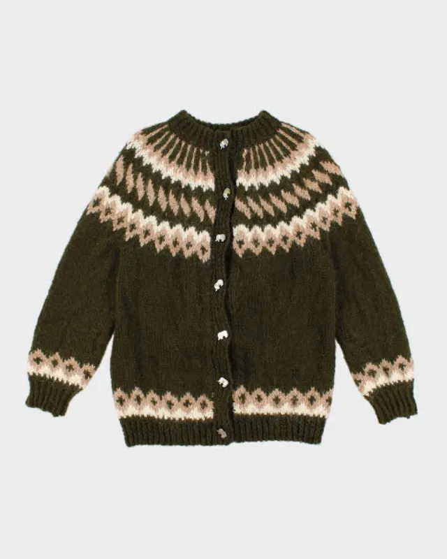Vintage Handmade Fair Isle Cardigan - M sold by Rokit