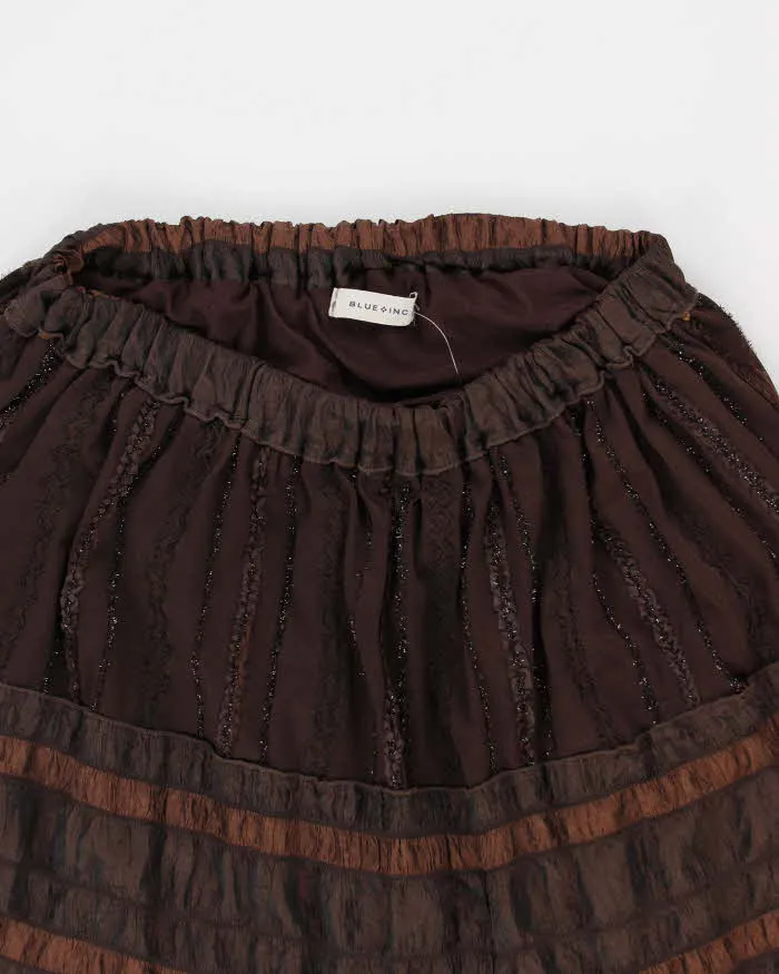 Y2k 00s Brown Flowy Skirt - S sold by Rokit product image thumbnail 3