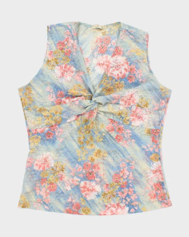 Vintage 90s Coin Lace Floral Top - L sold by Rokit