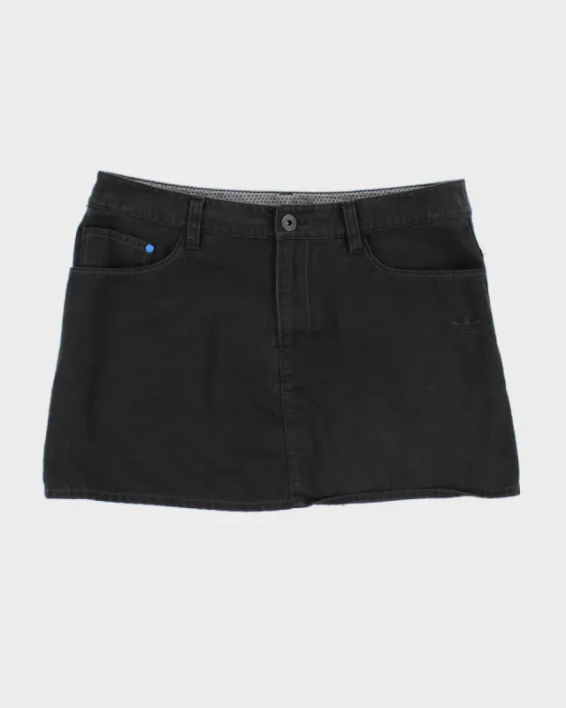Adidas Black Denim Mini Skirt - S sold by Rokit