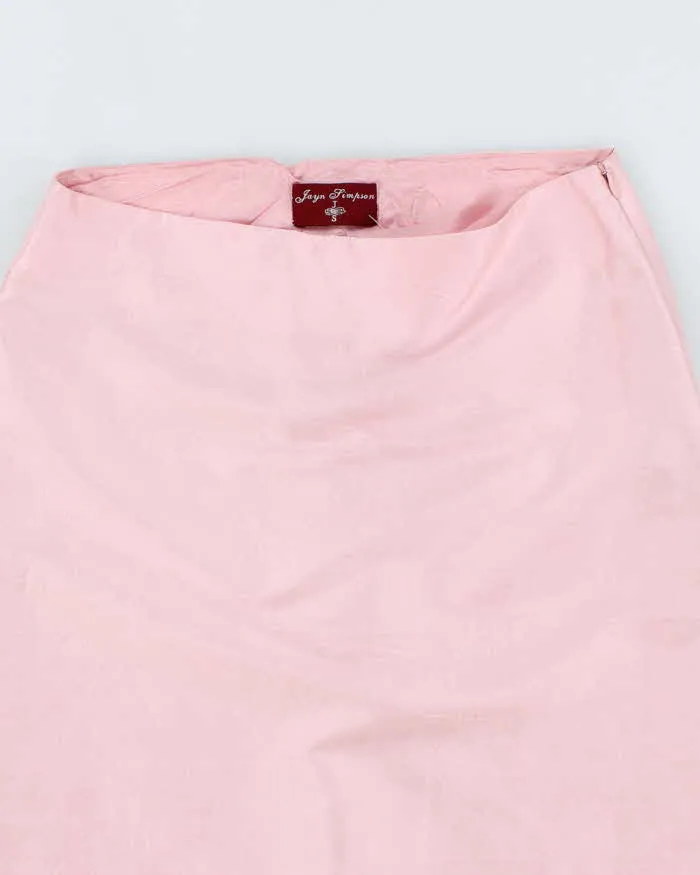 Vintage 90s Pink Lace Up Skirt - S sold by Rokit product image thumbnail 3