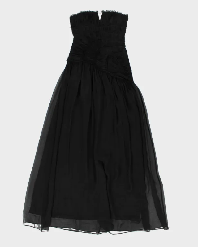 00s BCBG MaxAzria Darling Rouched Lined Silk Strapless Gown - XS sold by Rokit