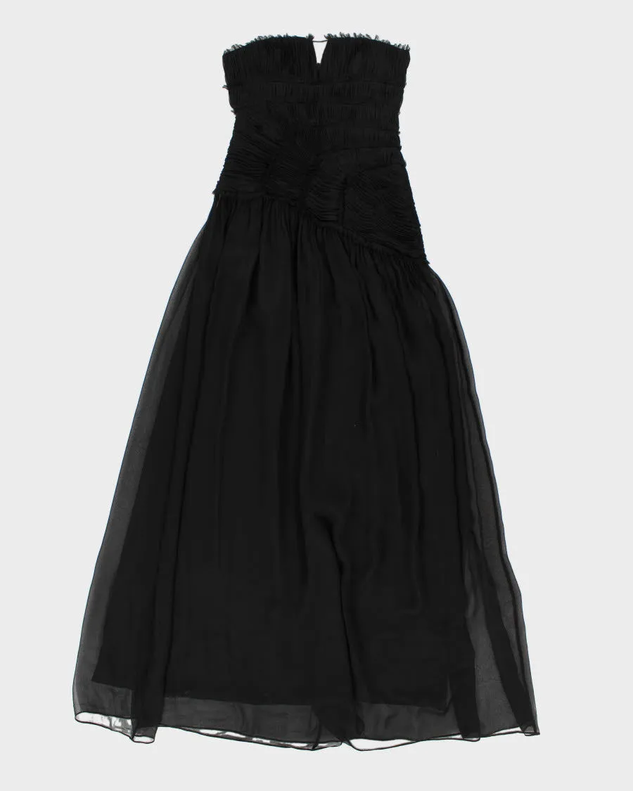 00s BCBG MaxAzria Darling Rouched Lined Silk Strapless Gown - XS sold by Rokit