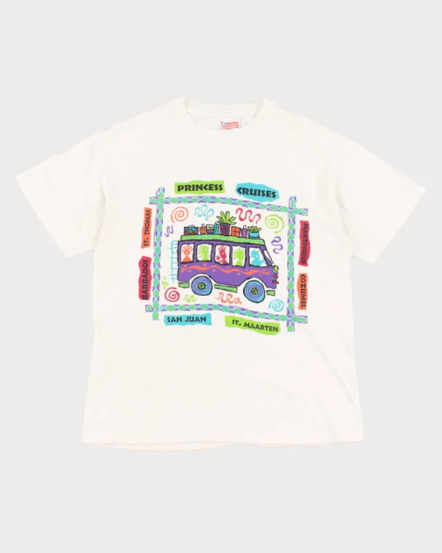 Vintage 90s Single Stitch Princess Cruises Graphic T-Shirt - L sold by Rokit
