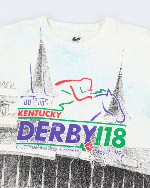 Vintage 90's Kentucky Derby All Over Print T-Shirt - XL sold by Rokit product image thumbnail 3