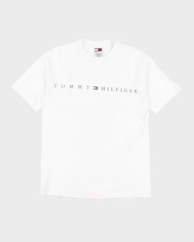 Vintage Y2K Tommy Hilfiger Centre Logo T-Shirt - M sold by Rokit