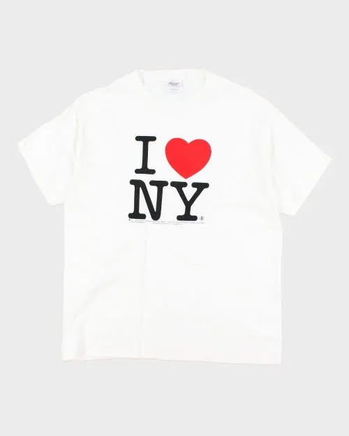 Vintage 90's I <3 New York Souvenir T-Shirt - L sold by Rokit