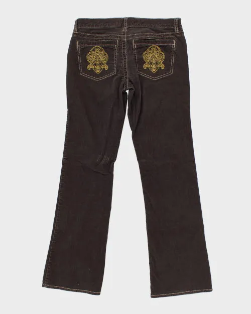 Y2k 00s Embroidered Cord Trousers - W31 L31 sold by Rokit product image thumbnail 2