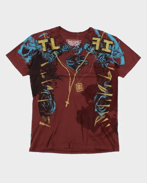 Vintage Y2K True Love False Idols V-Neck T-Shirt - XL sold by Rokit