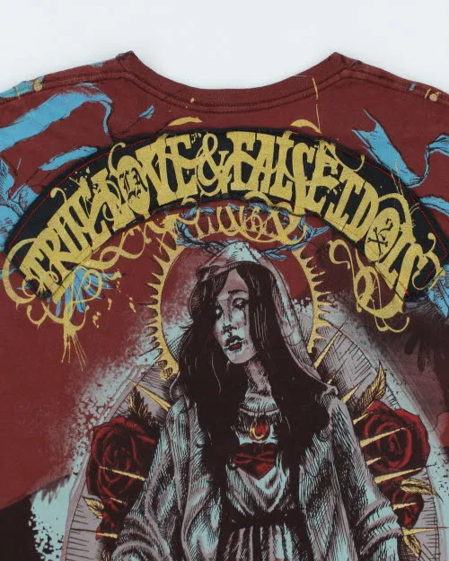 Vintage Y2K True Love False Idols V-Neck T-Shirt - XL sold by Rokit product image thumbnail 4