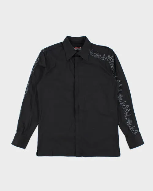Vintage E-Station Embroidered Patterned Shirt - M sold by Rokit