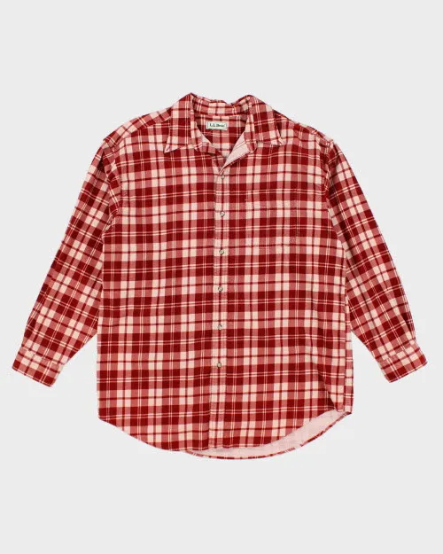 Vintage L.L Bean Check Cord Shirt - L sold by Rokit