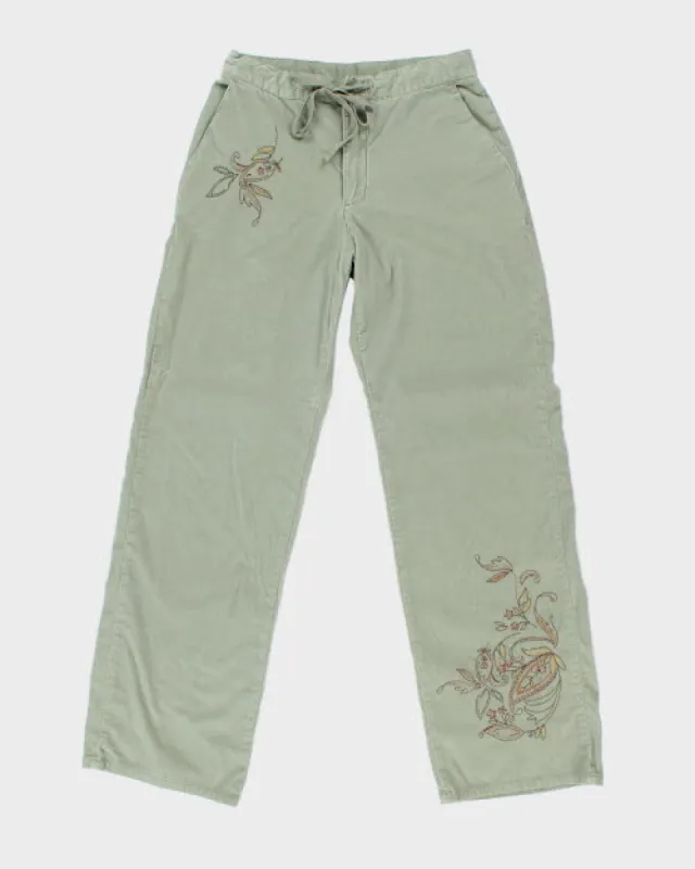 Y2k 00s Cherokee Embroidered Cord Trousers - W28 L31 sold by Rokit