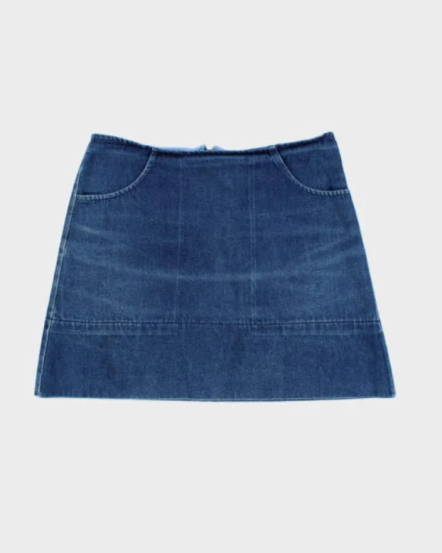Y2k 00s Smoking Lily Denim Skirt - S sold by Rokit