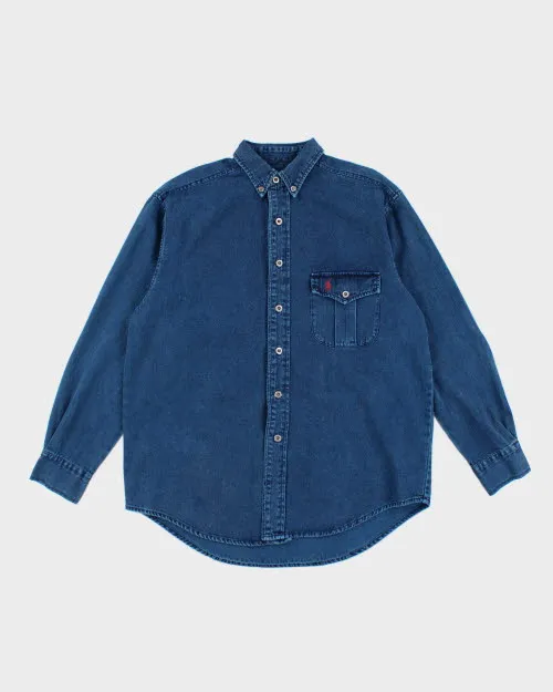 Vintage Ralph Lauren Over Dyed Denim Shirt - S sold by Rokit