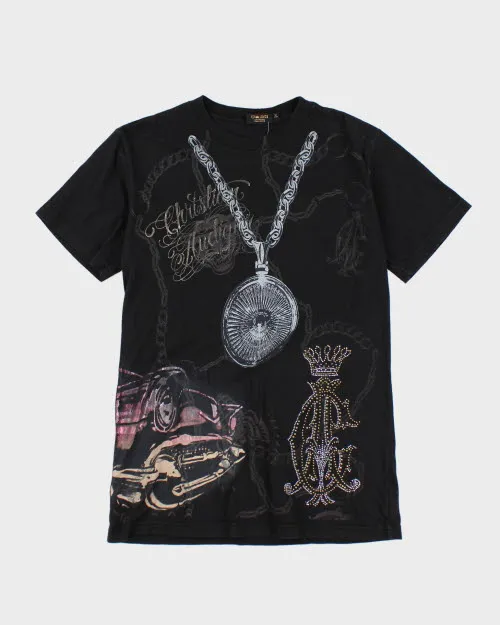 Vintage Christian Audiger Sequin T-Shirt - S sold by Rokit