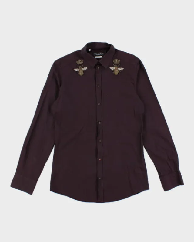 Vintage Y2K Dolce & Gabbana Bee Patches Long-sleeved Shirt - L sold by Rokit