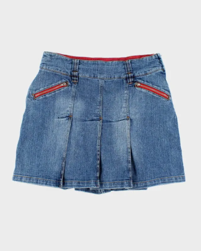 Y2k 00s 725 Pleated Denim Skirt - XS sold by Rokit