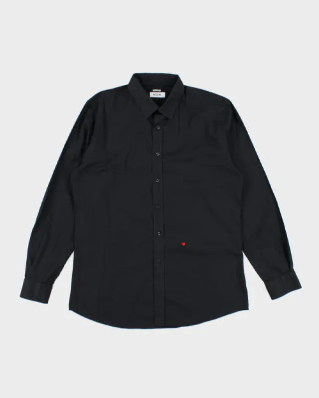 Vintage 2000's Moschino Plain Black Long-sleeved Shirt - L sold by Rokit