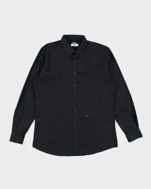 Vintage 2000's Moschino Plain Black Long-sleeved Shirt - L sold by Rokit
