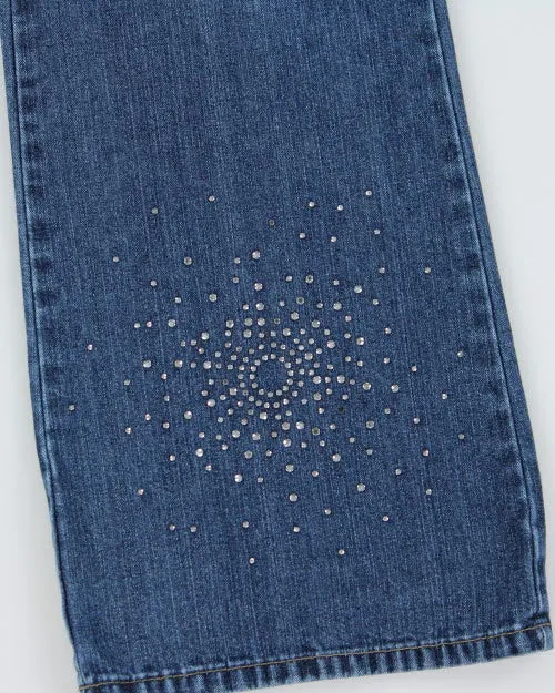 Y2k 00s Express Blues Rhinestone Jeans - W32 L31 sold by Rokit product image thumbnail 5
