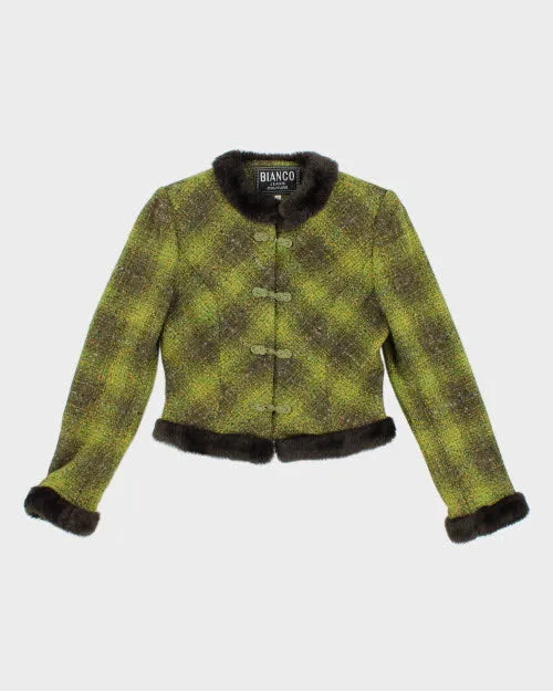 Bianco Jeans Couture Fur Trim Cropped Jacket - S sold by Rokit