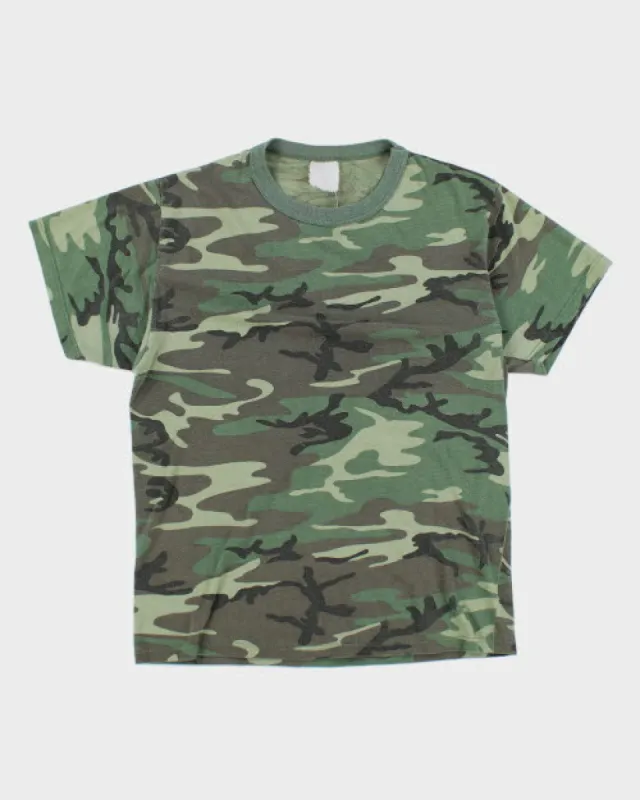 Vintage 90's Camouflage T-Shirt - M sold by Rokit