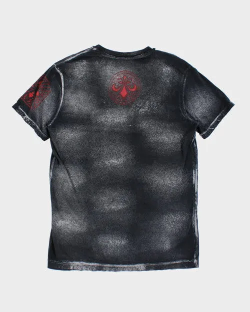 Vintage 2000's Affliction V-Neck Gothic T-Shirt - S sold by Rokit product image thumbnail 2