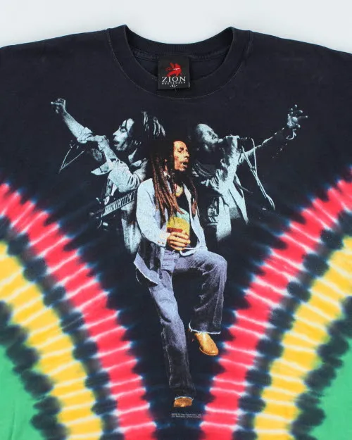Vintage 90's Zion Bob Marley Tie Dye T-Shirt - XL sold by Rokit product image thumbnail 3