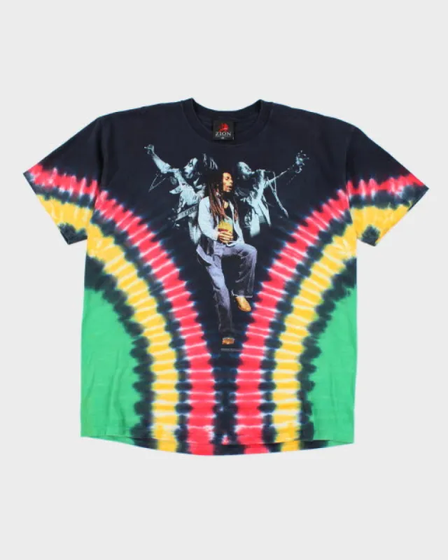 Vintage 90's Zion Bob Marley Tie Dye T-Shirt - XL sold by Rokit