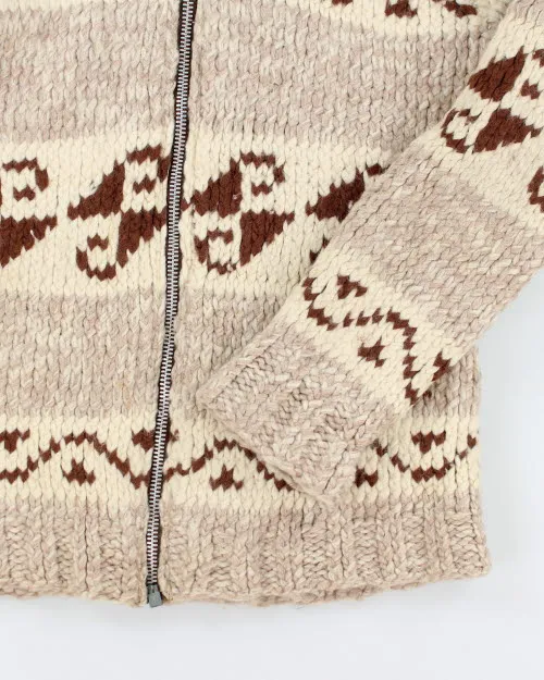 Vintage 80's Patterned Cowichan Zip Up Cardigan - L sold by Rokit product image thumbnail 4