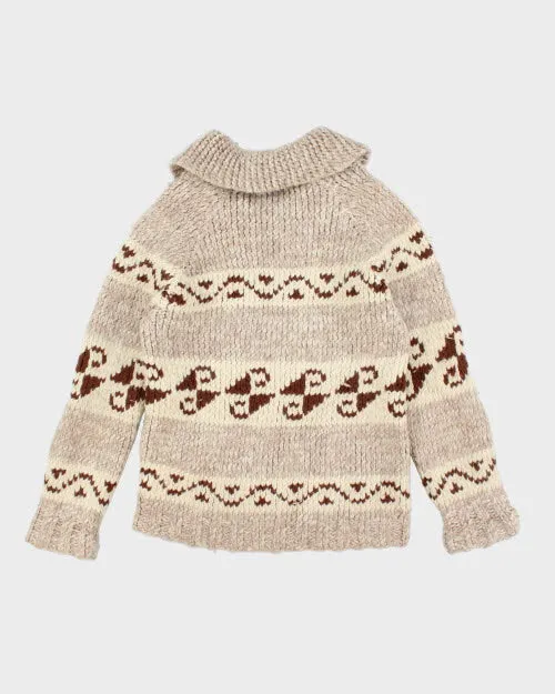 Vintage 80's Patterned Cowichan Zip Up Cardigan - L sold by Rokit product image thumbnail 2