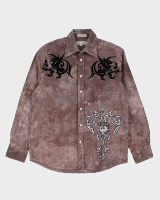 Y2k 00s Eighty Eight Tie Dye Graphic Shirt - S sold by Rokit