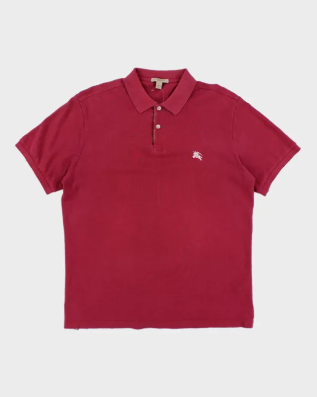 Burberry Red Polo Shirt - XL sold by Rokit