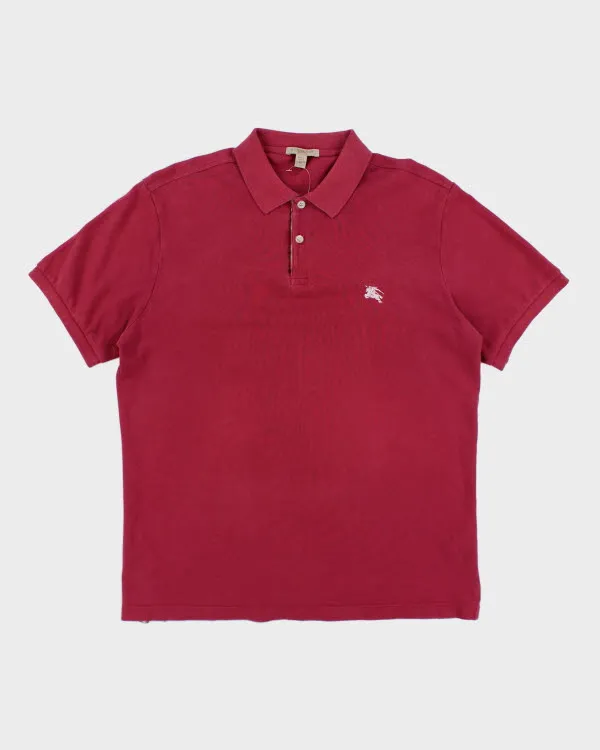 Burberry Red Polo Shirt - XL sold by Rokit