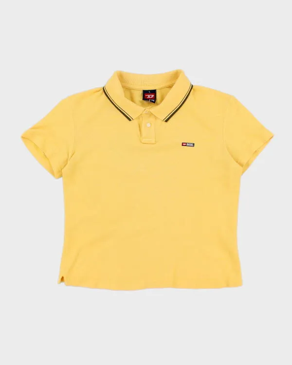 Vintage Diesel yellow Polo Shirt - S/M sold by Rokit