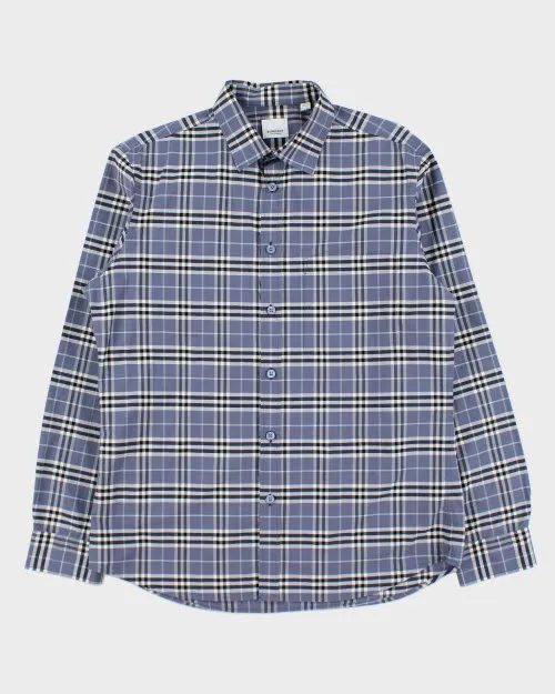 Burberry Blue Check Shirt - L sold by Rokit