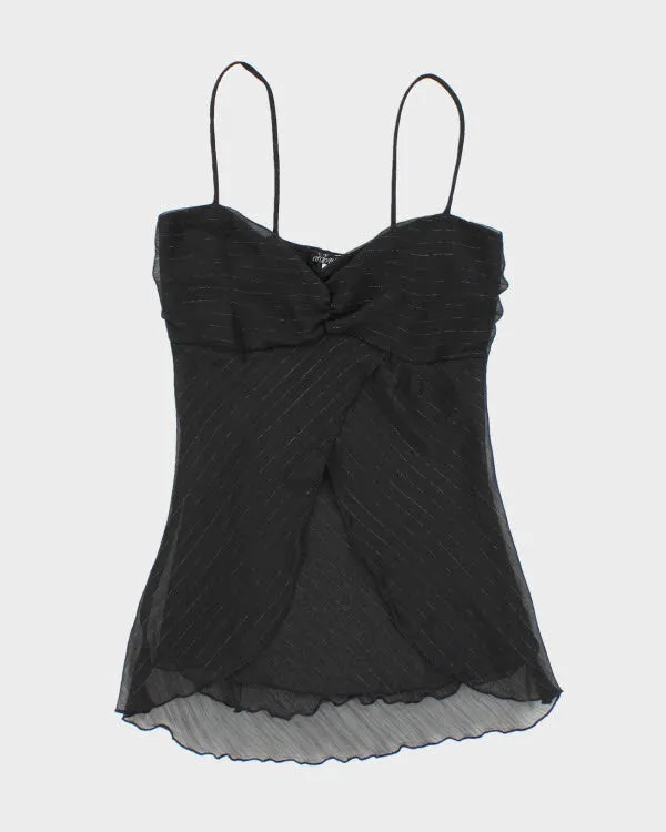 Y2k 00s Sparkly Stripe Cami - M sold by Rokit