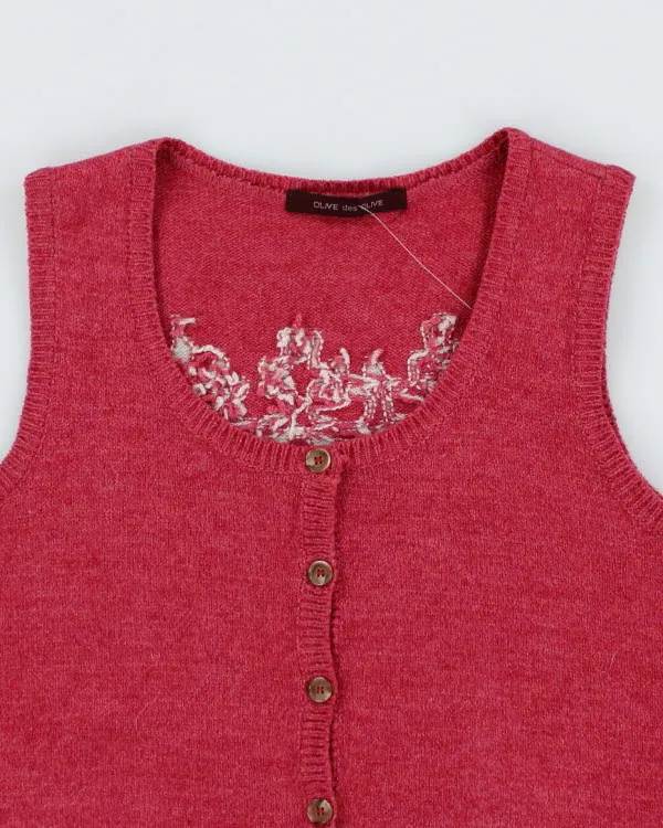 Olive Des Olive Pink Button-up Vest - S sold by Rokit product image thumbnail 3