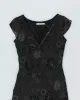 Y2k 00s Smartset Black Floral Dress - S sold by Rokit