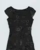 Y2k 00s Smartset Black Floral Dress - S sold by Rokit