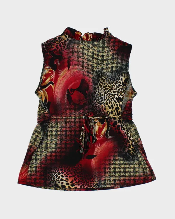 Y2k 00s Hamilton Gold Ruffle Pattern Top - L sold by Rokit product image thumbnail 2