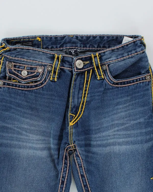 Vintage Y2K True Religion Dark Wash Straight Leg Jeans - W32 L27 sold by Rokit product image thumbnail 3