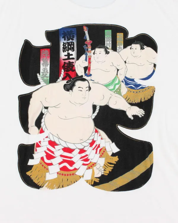 Vintage 90's Single Stitch Japanese Sumo T-Shirt - L sold by Rokit product image thumbnail 3