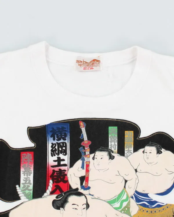 Vintage 90's Single Stitch Japanese Sumo T-Shirt - L sold by Rokit product image thumbnail 4