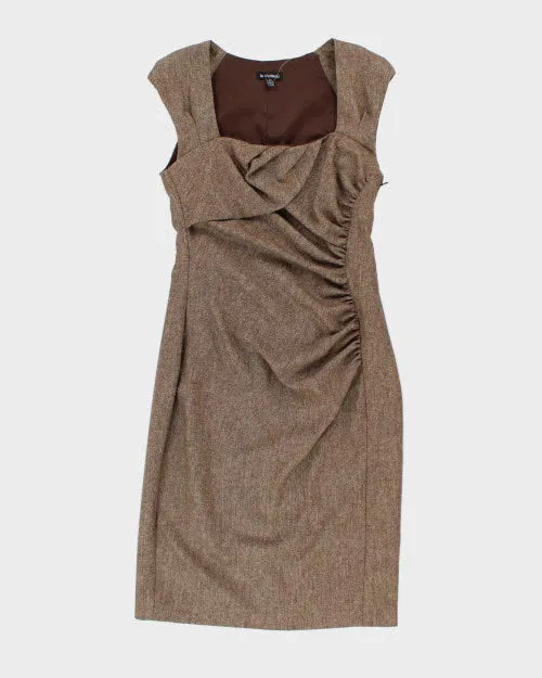 Y2k 00s Le Chateau Ruched Wool Dress - S sold by Rokit